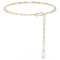 Dextera waist belt, White, Mixed metal finish by SWAROVSKI