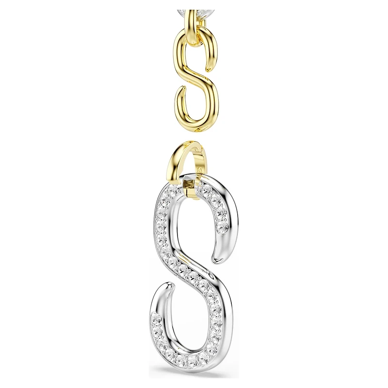 Dextera waist belt, White, Mixed metal finish by SWAROVSKI