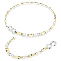 Dextera waist belt, White, Mixed metal finish by SWAROVSKI