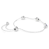 Chroma bracelet, Star, White, Rhodium plated