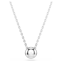 Una Angelic pendant, Round cut, Green, Rhodium plated