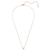 Stilla pendant, Square cut, Pink, 18K rose gold finish