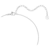 Una Angelic set, Cushion cut, White, Rhodium plated
