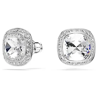 Una Angelic set, Cushion cut, White, Rhodium plated