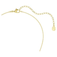 Symbolica pendant, Round cut, Moon, White, 18K gold finish