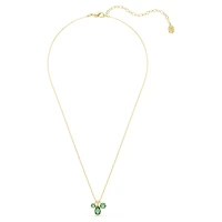 Mesmera pendant, Mixed cuts, Green, 18K gold finish