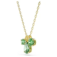 Mesmera pendant, Mixed cuts, Green, 18K gold finish