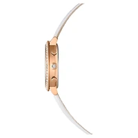 Matrix tennis chrono watch, Swiss Made, Leather strap, Rose gold tone, Rose gold-tone finish