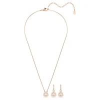Una Angelic set, Set (2), Triangle cut, Pink, 18K rose gold finish