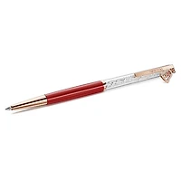 Crystalline ballpoint pen, Bell, Red lacquered, Rose gold-tone plated