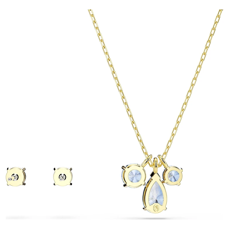 Mesmera set, Set (2), Mixed cuts, Blue, 18K gold finish
