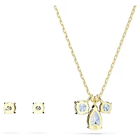 Mesmera set, Set (2), Mixed cuts, Blue, 18K gold finish
