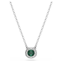 Una Angelic set, Set (2), Round cut, Green, Rhodium plated