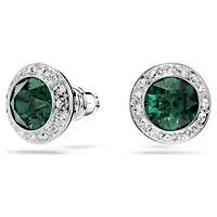 Una Angelic set, Set (2), Round cut, Green, Rhodium plated