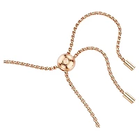 Matrix bracelet, Round cut, White, 18K rose gold finish