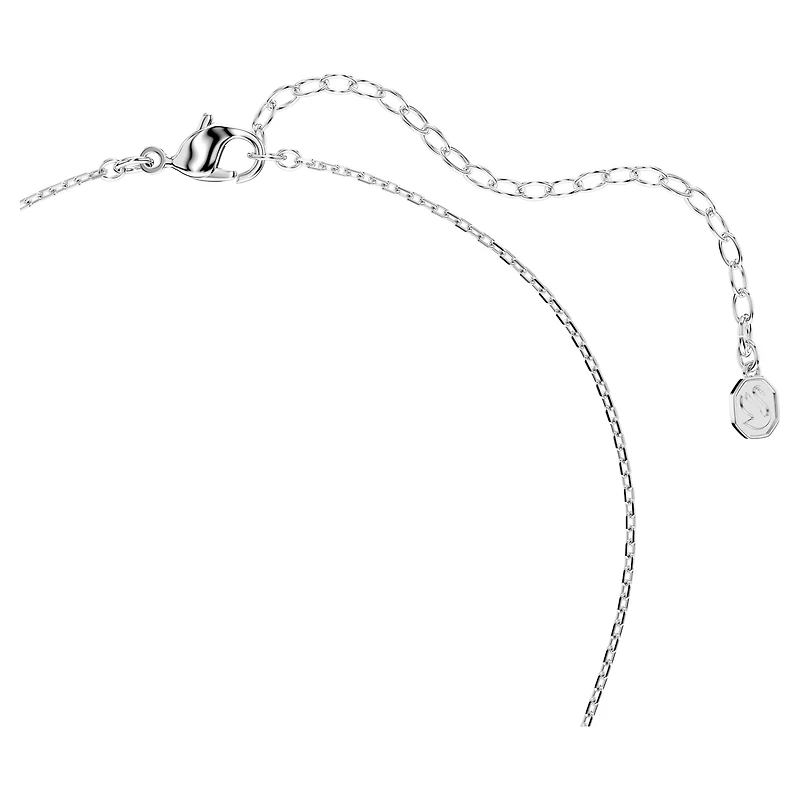 Idyllia pendant, Mixed cuts, Snowflake, White, Rhodium plated