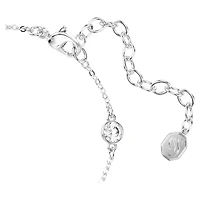 Symbolica bracelet, Round cut, Moon, White, Mixed plating