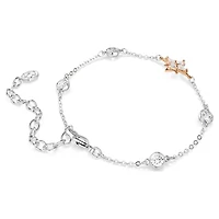 Symbolica bracelet, Round cut, Moon, White, Mixed plating