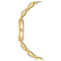 Imber oval watch, Swiss Made, Metal bracelet, Gold tone, Gold-tone finish