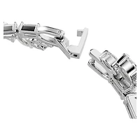 Mesmera bracelet, Mixed cuts, White, Rhodium plated