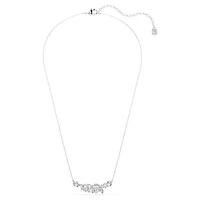 Diapason necklace, Mixed cuts, White, Rhodium plated
