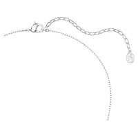 Diapason necklace, Mixed cuts, White, Rhodium plated