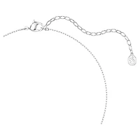 Diapason pendant, Mixed cuts, White, Rhodium plated