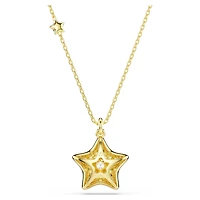 Sublima pendant, Round cut, Star, Multicoloured, 18K gold finish