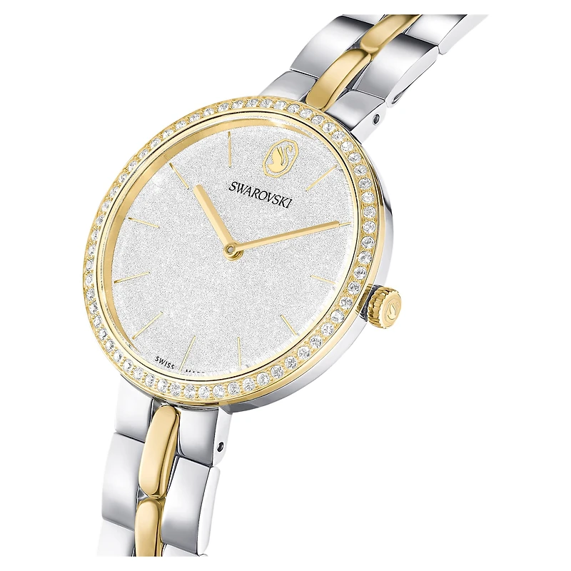 Cosmopolitan watch, Swiss Made, Metal bracelet, Silver tone