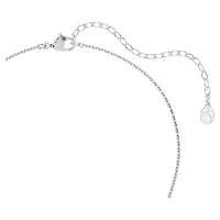 Ariana Grande x Swarovski pendant, Crystal pearl, Round cut, Flower, White, Rhodium plated by SWAROVSKI