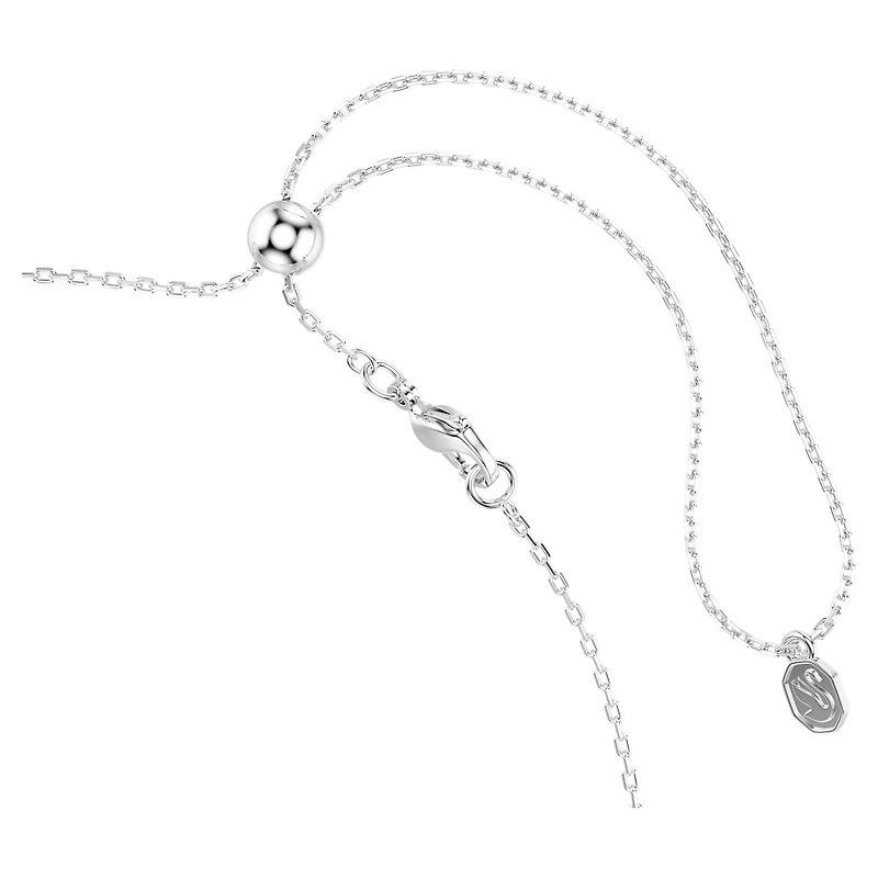 Mesmera choker, Marquise cut, White, Rhodium plated