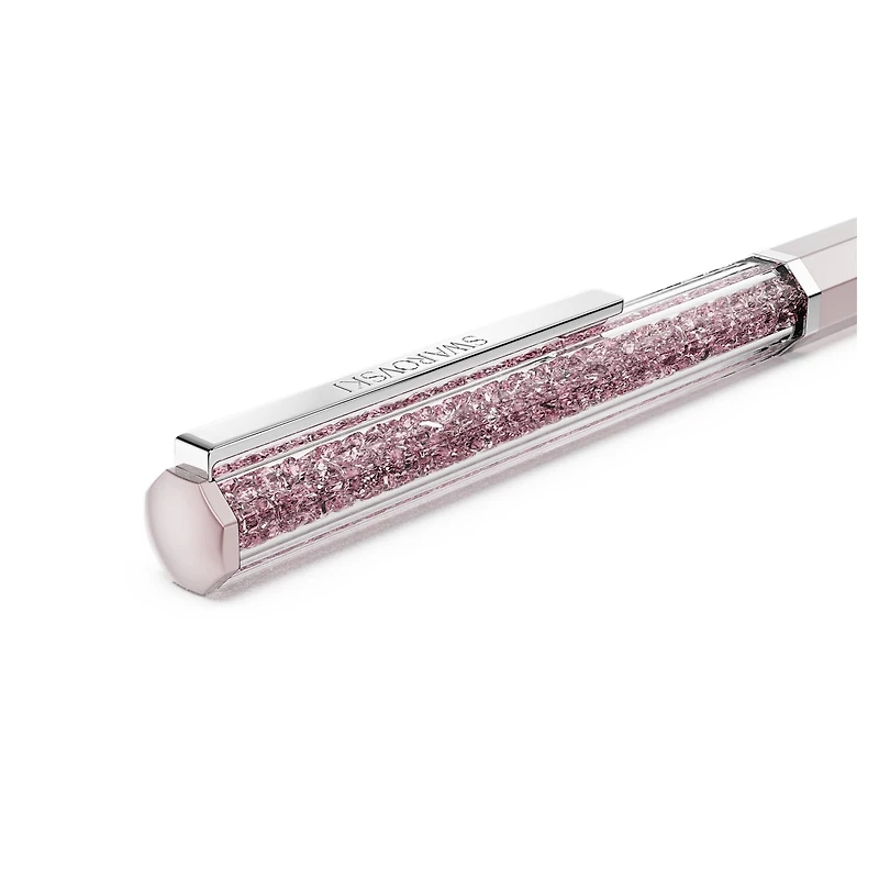 Crystalline ballpoint pen, Pink lacquered, chrome plated
