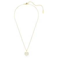 Magic pendant, Mixed cuts, Snowflake, White, 18K gold finish