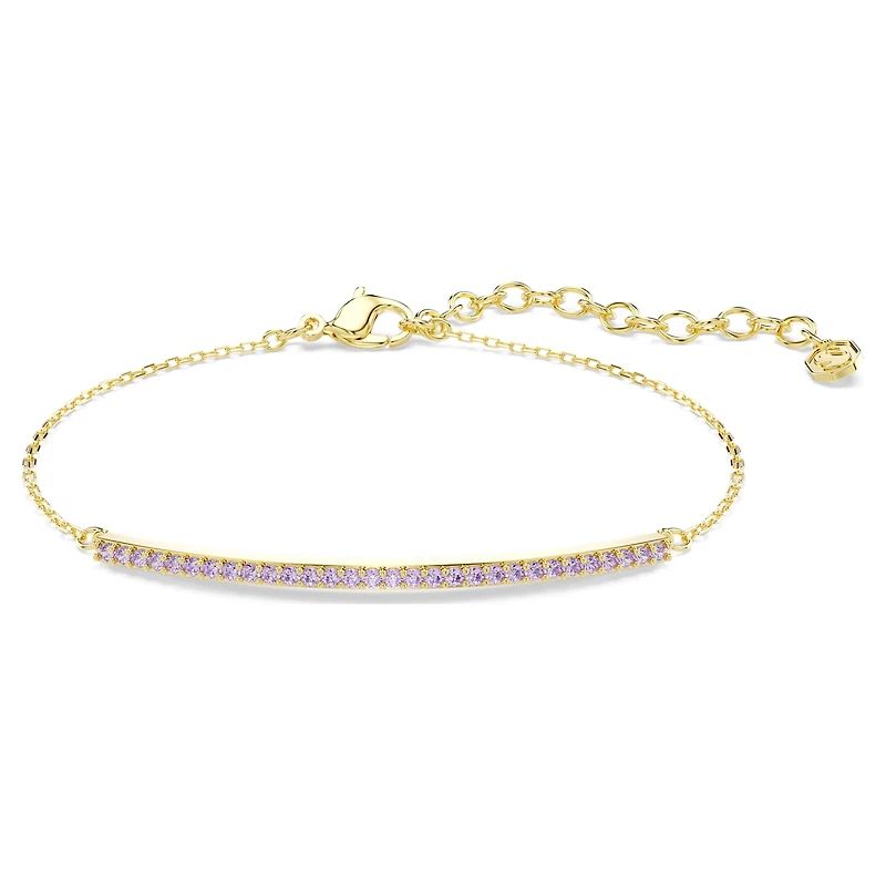 Only bracelet, Round cut, Purple, 18K gold finish
