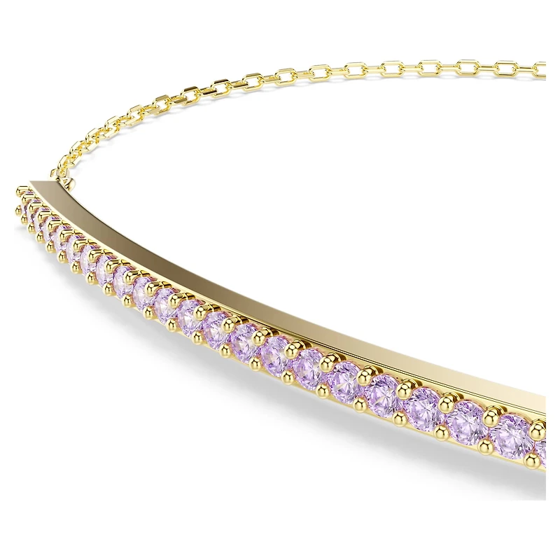 Only bracelet, Round cut, Purple, 18K gold finish