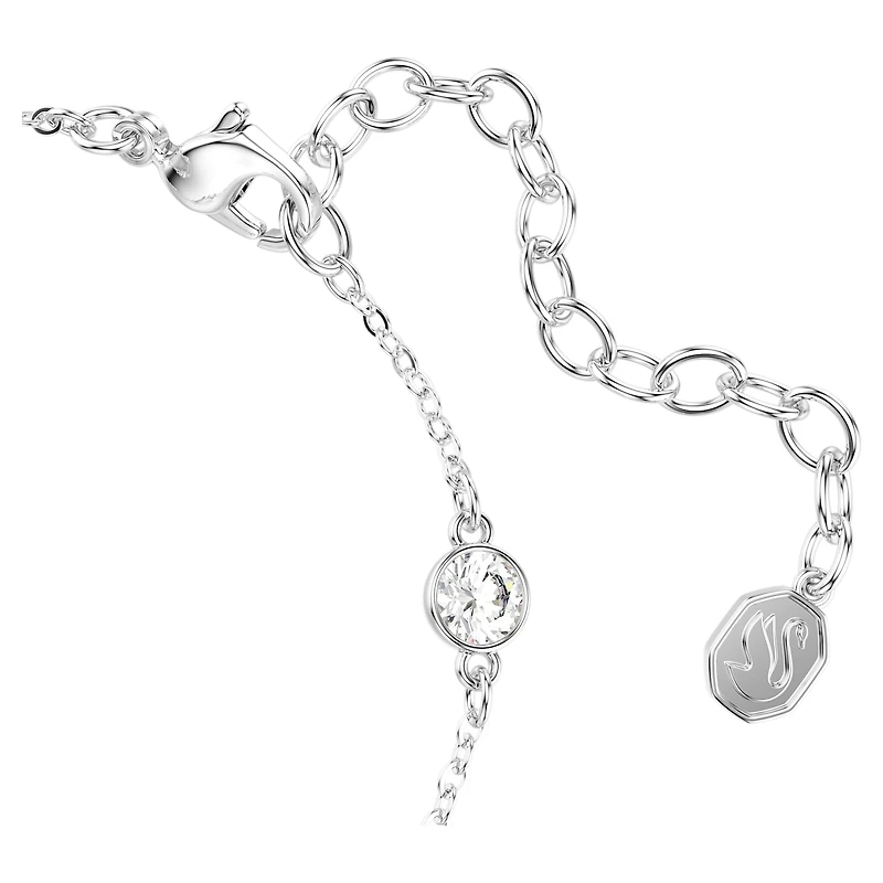 Symbolica bracelet, Round cut, Moon, Blue, Rhodium plated