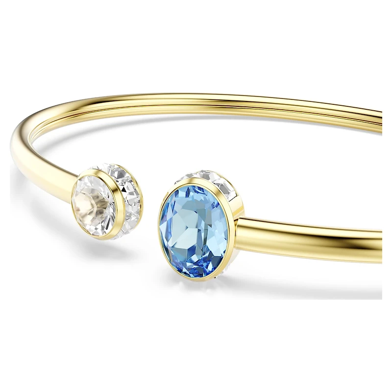 Chroma bangle, Mixed cuts, Multicoloured, 18K gold finish