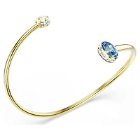 Chroma bangle, Mixed cuts, Multicoloured, 18K gold finish