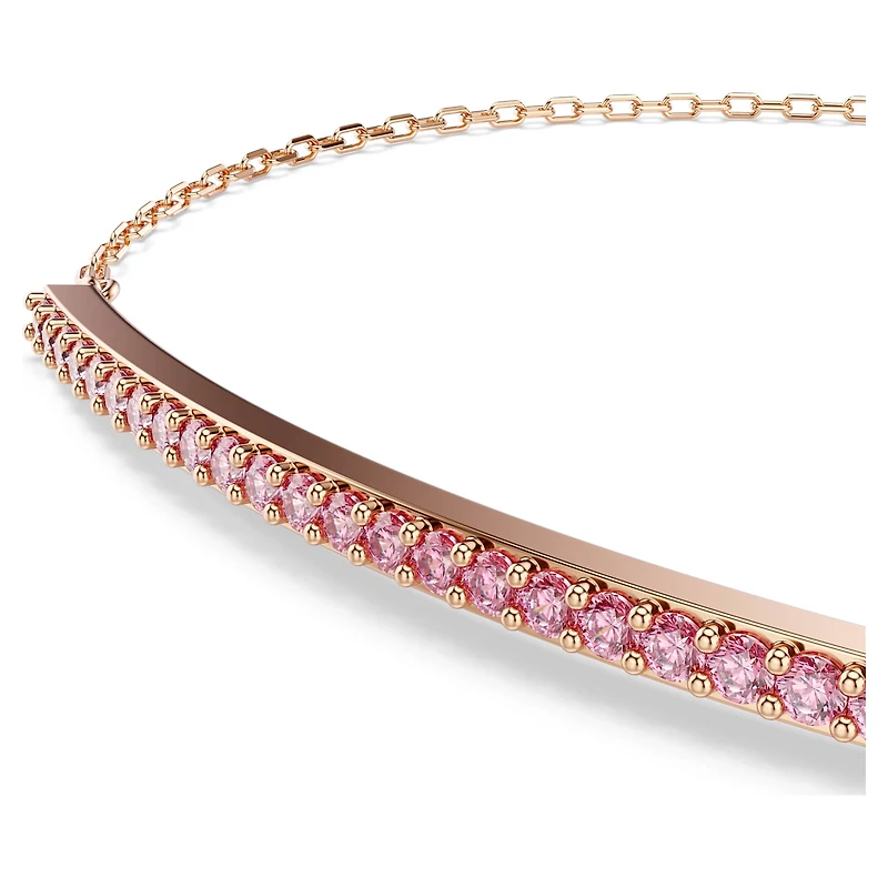 Only bracelet, Round cut, Pink, 18K rose gold finish