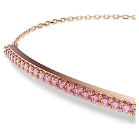 Only bracelet, Round cut, Pink, 18K rose gold finish