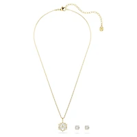 Magic set, Set (2), Mixed cuts, Snowflake, White, 18K gold finish
