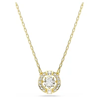Una Angelic pendant, Mixed cuts, White, 18K gold finish
