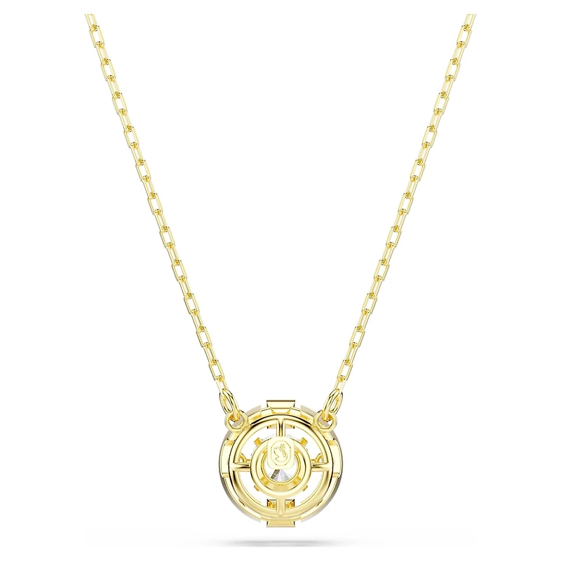 Una Angelic pendant, Mixed cuts, White, 18K gold finish