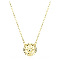 Una Angelic pendant, Mixed cuts, White, 18K gold finish