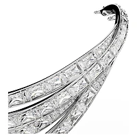 Vienna tiara, Mixed cuts, Swan, White, Rhodium plated