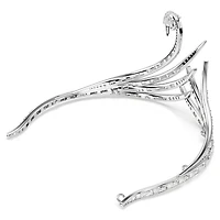 Vienna tiara, Mixed cuts, Swan, White, Rhodium plated