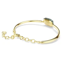 Sublima bangle, Octagon cut, Green, 18K gold finish