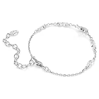 Swan bracelet, Mixed cuts, Swan, White, Rhodium plated