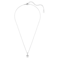 Chroma pendant, Mixed cuts, Star, White, Rhodium plated