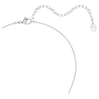 Mesmera pendant, Marquise cut, White, Rhodium plated